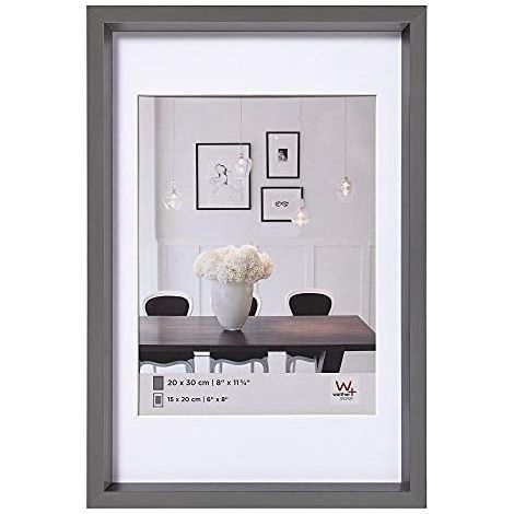 walther design acciaio 50 x 60 cm con passe-partout, cornice in plastica Steel Style ES060D (1/4)