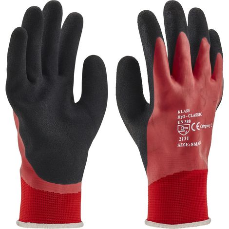 Gants en latex RS PRO taille 9, L, Etanches, 2 gants, Rouge ( Prix pour 1 paire )