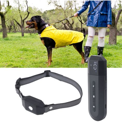 Dispositif de dressage pour chiens, anti-aboiements, collier à choc électrique, avertissement par vibration, télécommande, contrôle des aboiements, accessoires pour animaux de compagnie, étanche, noir (1/5)