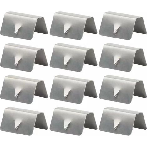BRAVIX Clips de Déflecteur de Vent, 12 Pièces Agrafes de Déflecteur de Vent, Canal de Déflecteur de Pluie de Vent de Voiture en Acier Inoxydable, Clips de Fixation pour Déflecteur d'air