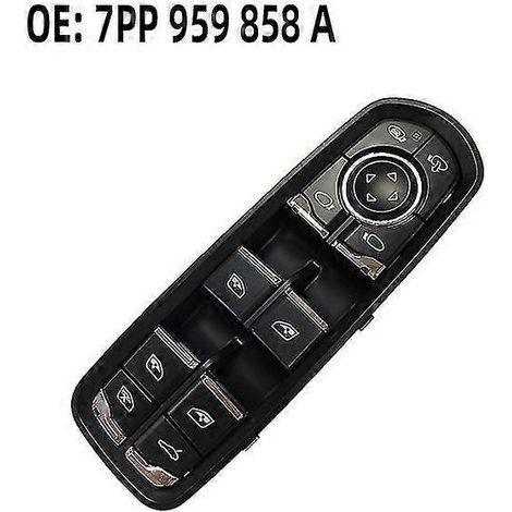 Bouton de commande de lève-vitre avant neuf pour Porsche Cayenne S GTS 911 958 718 Macan Boxster Panamera Coupé Carrera Cayman Turbo Panneaux de porte intérieurs &--7PP959858A (1/5)