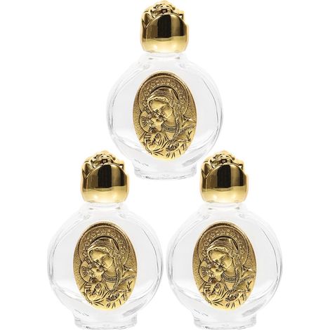 Petites Bouteilles Réutilisables, pour Festival ou Présent Ensemble de 3 en Verre Relief Décoratif aux Amis et Parents (1/5)