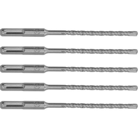6-mm-hartmetall-betonbohrer-5-stuck-160-mm-selbstzentrierender-mei-elbohrer-sds-plus-bohrer-fur-ziegelstein-zentrierspitze-2-schneiden-schlagbohrer (1/5)