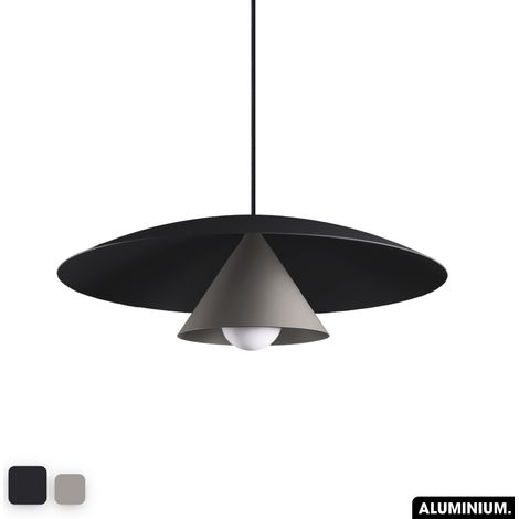 Lampe de suspension - OLEMI NOIR - GRIS (1/3)
