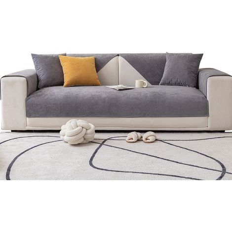 Housse de canapé imperméable Anti-Urine Housse de canapé Housse de canapé Housse de Protection pour Chiens Chats inclinable de siège d'amour,Gris,40X40cm