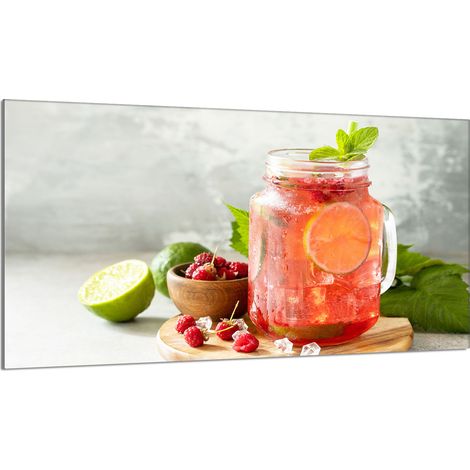 Plaque de protection en verre pour poêle 90x52 Boisson (1/5)