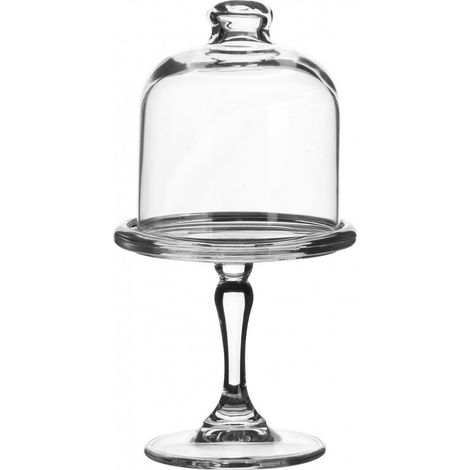 Pasabahce - Plat mini à pâtisserie avec cloche 10 cm (lot de 2)
