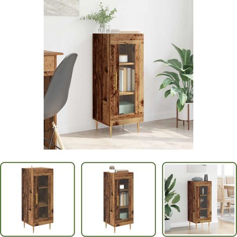 Holzwerkstoff -  Sideboard Altholz 34 x 34,5 x 90 cm Holzwerkstoff (1/5)