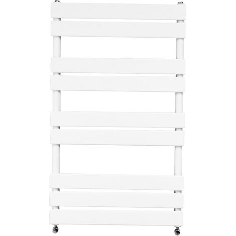 Bathroom Flat Panel Heated Towel Rail Radiator Central Heating 1000x600mm White