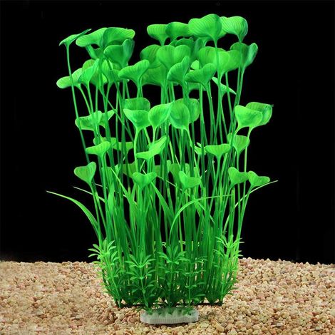 Plante Aquariophile Artificielle - Hauteur 40 cm - Base Céramique - Décoration pour Aquarium Poisson - 1 Pièce (1/5)