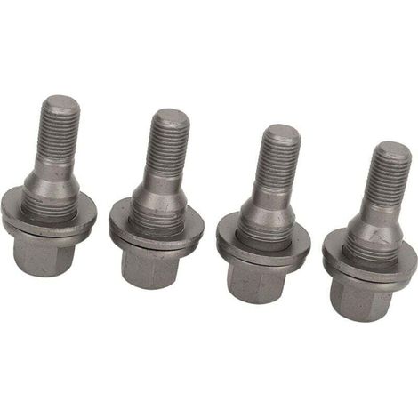 Boulons de Roue Hexagonaux de 17mm, 4 Pièces, 3549817 003549817 9644576680, Goujons de Remplacement pour Peugeot 206 207 208 308 407 1007 A