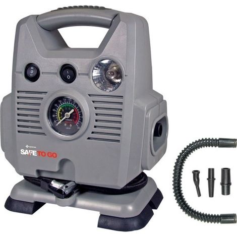 Compresor aire Safe To Go 12V neumáticos coche indicador presión luz emergencia