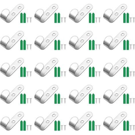 Lot de 20 Crochet Bache pour Bâche De Remorque, 44 x 21 x 16 mm Attache Bache, Crochet pour Bache pour Remorque, Accessoires De Remorque De Voiture (1/5)