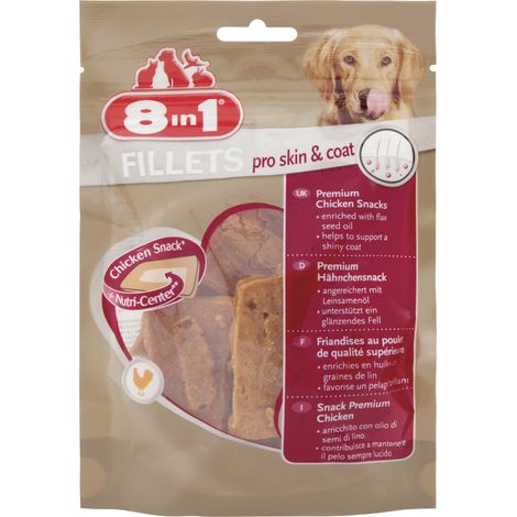 8in1 Hundesnack Fillets Pro Skin & Coat S Leckerli Kausnack Hundefutter