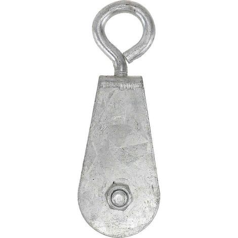 Heberolle, Stahlseilrolle, leichtgängige und abnehmbare Seilrolle, Seilrollenrolle – 9 x 3,2 cm – Silber (1/4)
