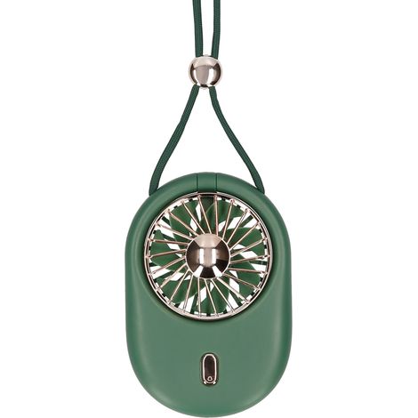 Ventilateur de cou pliable 180°, cordon ajustable, grille amovible, 3 vitesses