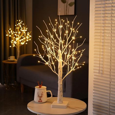 144 LED Tree Lights with Timer, LED Birch Tree Light warm white Bonsai Tree Decoration Lighting Indoor for Party, Wedding (1/5)