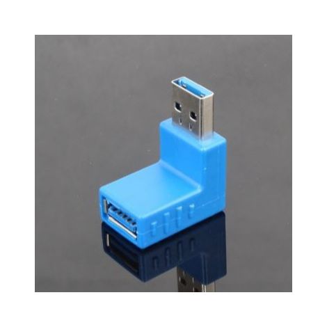 USB 3.0 Stecker auf Buchse Adapter, um 90 Grad nach oben abgewinkelt für schnelle USB 3.0 Datenübertragung. (1/5)