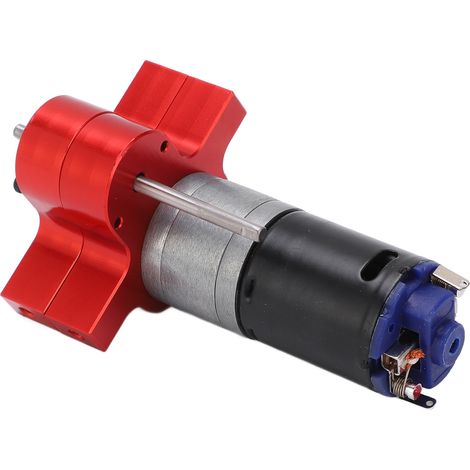 Boîte de vitesses métallique avec moteur 370 pour camion militaire WPL B1 B-1 C14 C-14 1/16 rouge (1/5)