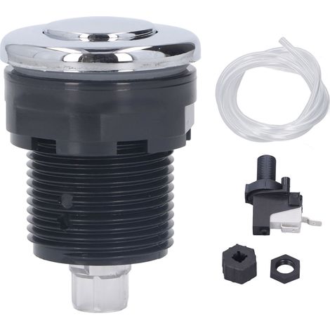 Interrupteur pneumatique pour broyeur d'ordures tête en stainless steel flexible spa douche bain 125‑250V bouton 34 mm kit remplacement