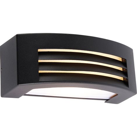 Smart Outdoor Wall Light Black IP44 Incl. Wifi A60 - Hurricane (1/4)
