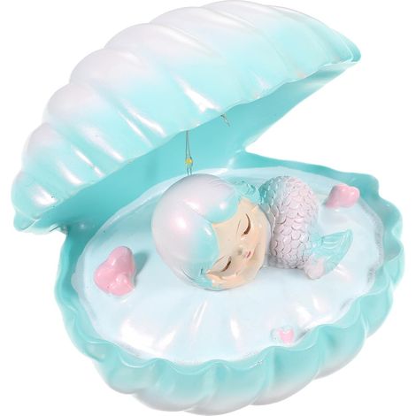 Veilleuse Décorative LED Coquillage en Résine Bleue (1/5)