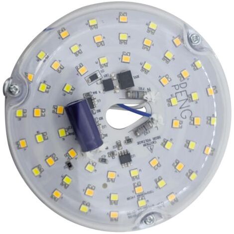 DEESSE SHOP-Panneau de Remplacement de Feu de Plafond LED, 3CCT 3000K 4000K 6000K Kit de Modernisation du Ventilateur de Plafond LED 4 Pouces Efficacité énergétique 15W Light (230V) (1/5)
