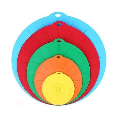 BUNTHAUS Couvercle en Silicone, Réutilisables Couvercles en 5 Tailles Différentes (1/5)