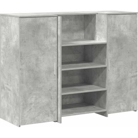 Maison Exclusive - Banco Reception Grigio Cemento 135x50x103,5cm Legno Multistrato