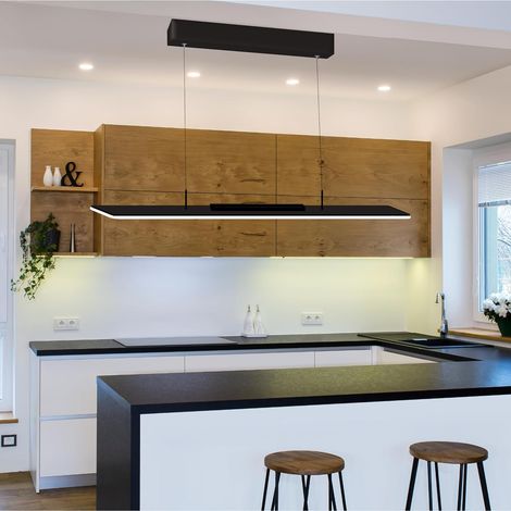 Lampadario LED Sospeso con Luce Dimmerabile 70w Nero