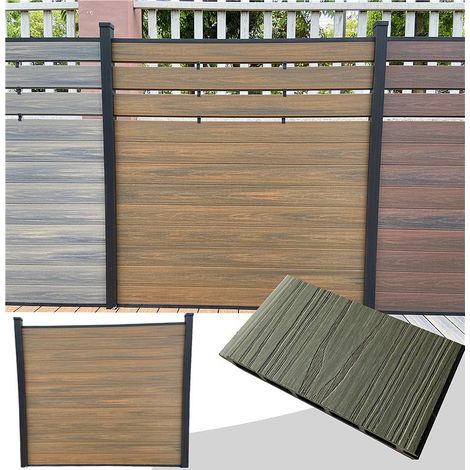 Listoni WPC L196xH180cm SUPRAM per recinzione colore Rovere listone co-estruso 150x1805mm spessore 20mm (1/5)