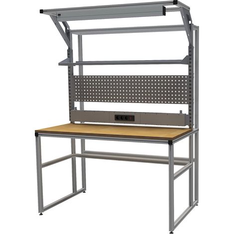 bedrunka hirth, Établi en aluminium workalu® avec superstructure (1/5)