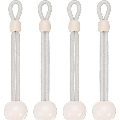 Lot de 4 sangles d'arrimage élastiques de rechange pour stores enrouleurs de 9,4 cm, beige (1/4)