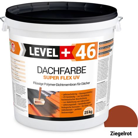 LEVEL+ Dachfarbe elastische Dicht-Polymermembrane L+46 ZIEGELROT - 25KG