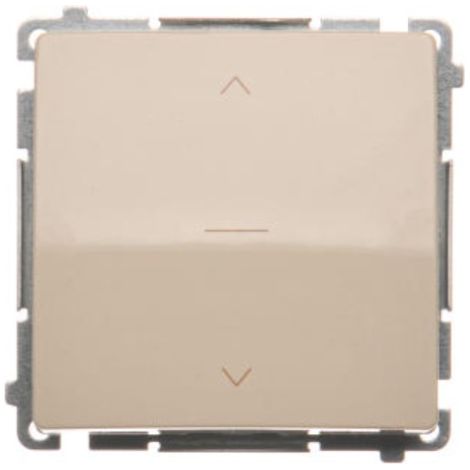 Simon Basic Drei-Positionen-Rollladenschalter 1-0-2 (Modul), Schnellverbinder, beige BMZW1K.01/12