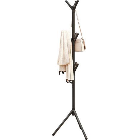 Porte-manteau réglable peu encombrant, support à vêtements-Noir (1/5)