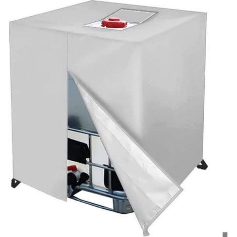 Bache pour Cuve - Protection Solaire Anti-UV Anti-Poussiere pour Reservoir Eau de Pluie IBC 1000 L - Dimensions 116 x 100 x 120 cm (1/4)