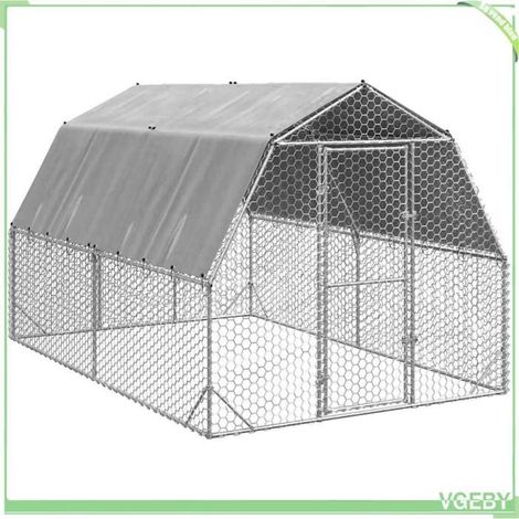 Poulailler - 3328521 - Acier galvanisé - 10 m² - Toit PE étanche (1/5)