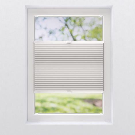 Store plissé Occultant polyester, blanc, l.70 x H.130 cm (1/4)