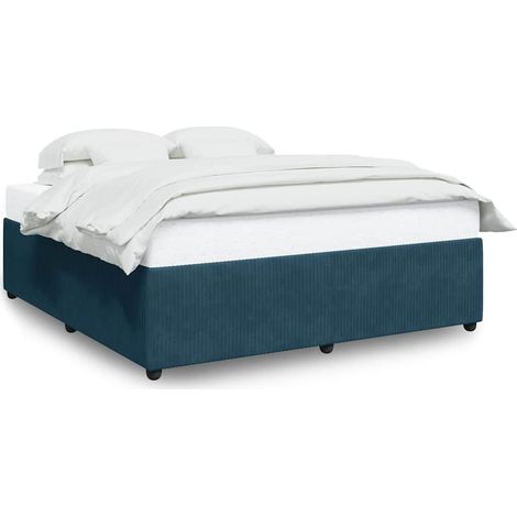 Maison Exclusive - Bettgestell Blau 180x200 cm Samt
