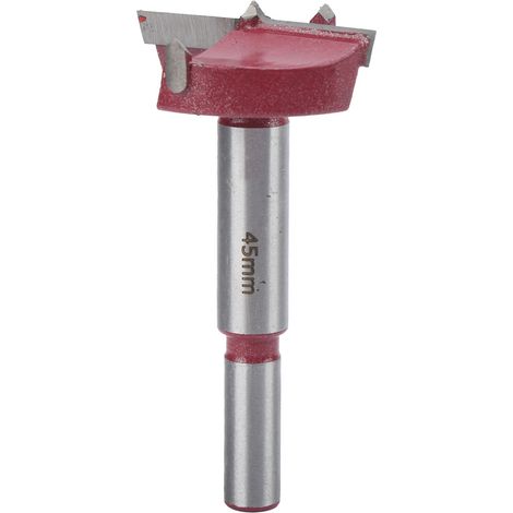Mèche à bois 45mm pour perceuse, foret à charnière à tige ronde, outil de perçage pour menuiserie. (1/5)
