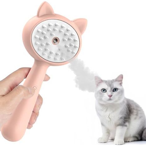 Brosse de toilettage électrique pour chat et chiens - Facile à nettoyer - Essence sans lavage - Élimine les poils volants statiques (1/4)