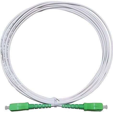 Câble Fibre Optique - SC/APC vers SC/APC - 10 m - Gris - Pour Box Internet