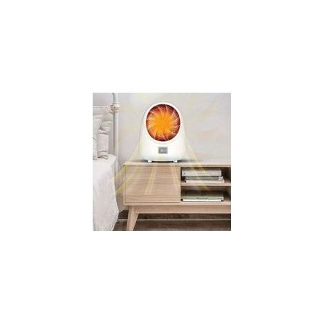 Chauffage D'appoint Economique Silencieux. Radiateur Electrique Soufflant Mobile. Chauffage Soufflant 400w. Surchauffe & Basculement Protecteur. Chauffage Soufflant Salle de Bain.Blanc (1/4)