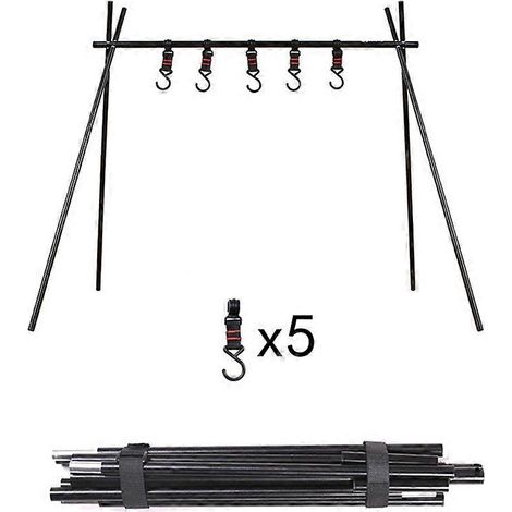 Étagère de camping pliable en alliage d'aluminium, support de rangement portable pour vaisselle suspendue, étagère triangulaire pour accessoires de camping