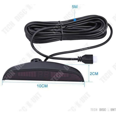 Radar de recul avant arrière voiture capteur de stationnement aide système audio écran LED numérique 4 capteurs parking alarme (1/3)