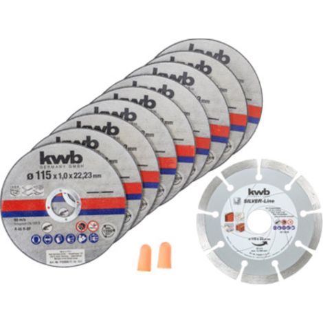 Disco de corte kwb 712031 acero inoxidable 115 mm 10 piezas (1/3)