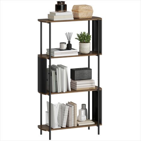 Bibliothèque Meuble étagère 4 niveaux 80 x 30 x 141 cm en MDF (1/5)
