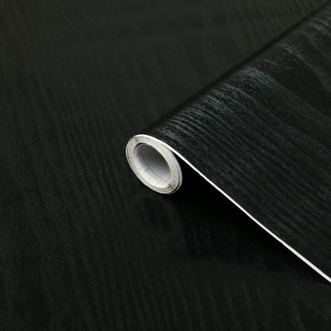 Adesivo effetto legno impiallacciato nero, dc-fix, pellicola autoadesiva di alta qualità, applicazione rapida e uniforme su mobili, porte, armadi, scale, ideale per cucina, camera da letto, ufficio, s (1/5)