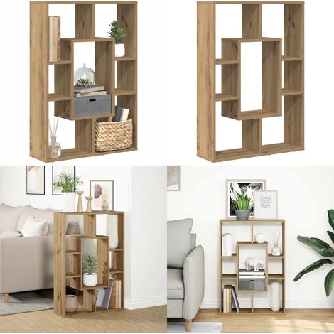 vidaXL Bücherregal Artisan-Eiche 63x20x90 cm Holzwerkstoff (1/5)